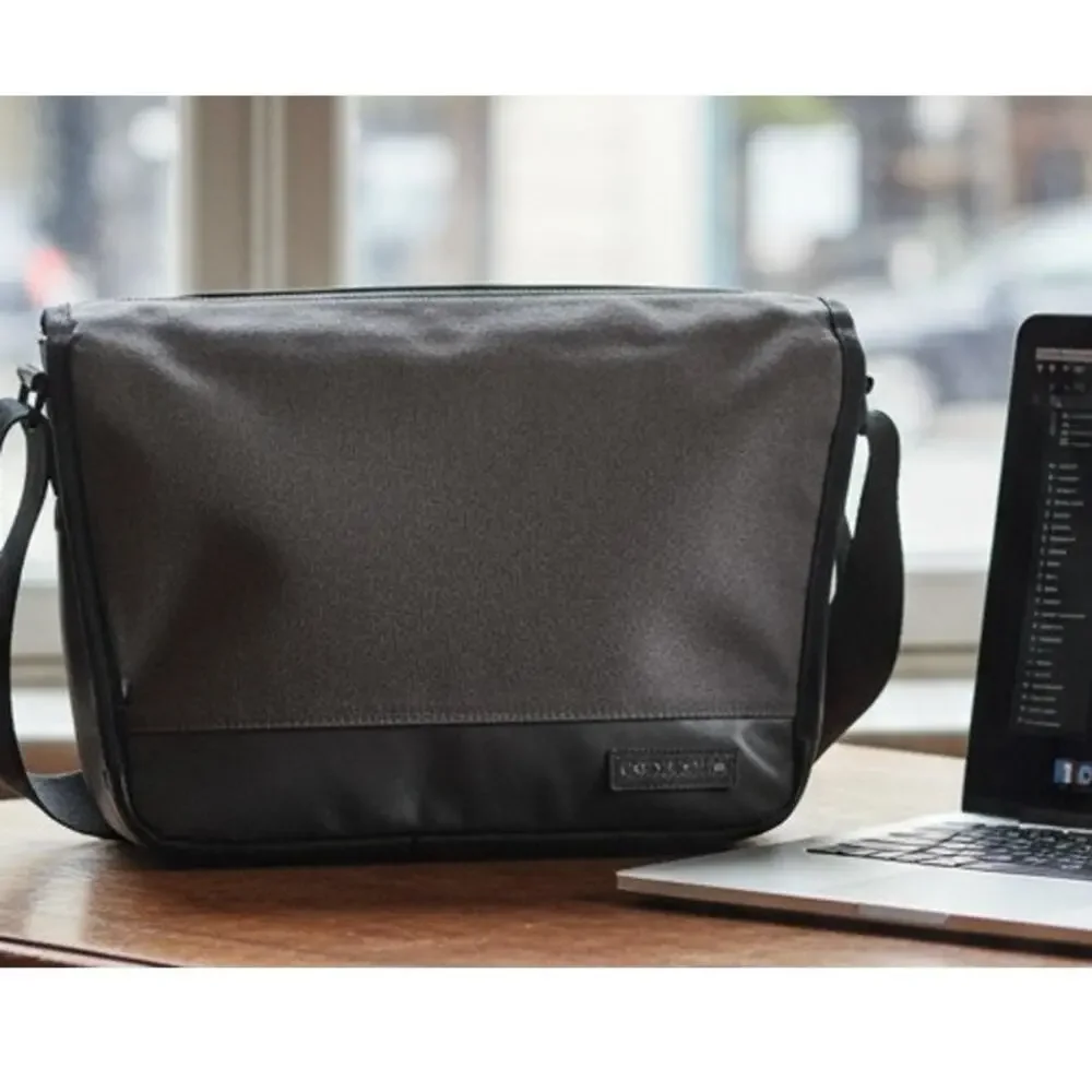Oglio Laptop Computer Messenger Bag Gray 16 x 11